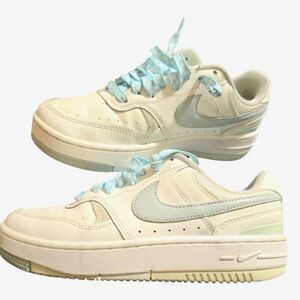 Women Nike Gamma Force Lifestyle Sneakers Shoes Sail/Silver/Sea Glass DX9176-107